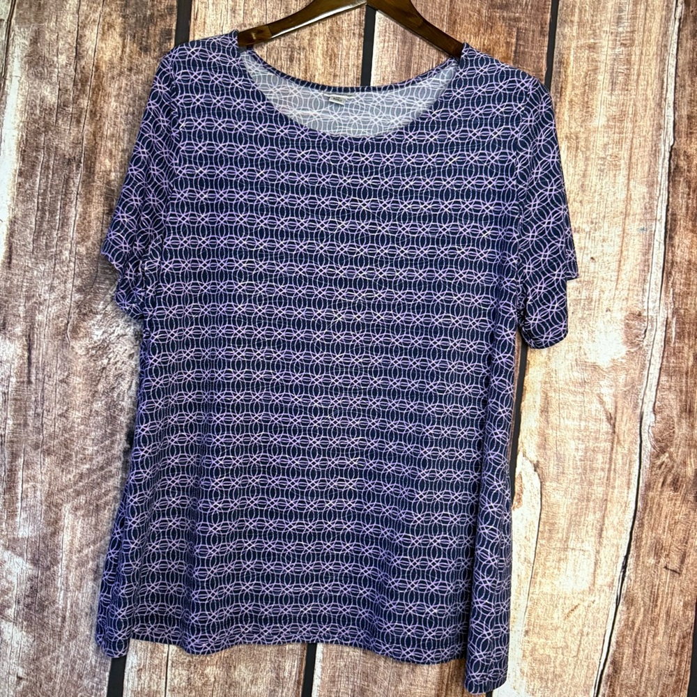 Croft & Barrow geometric blouse 1X